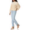 Cable Stitch Women’s Two Tone Mock Neck Sweater – Raglan Long Sleeve Colorblock Pullover Rib-Knit Top