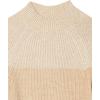 Cable Stitch Women’s Two Tone Mock Neck Sweater – Raglan Long Sleeve Colorblock Pullover Rib-Knit Top