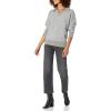 Cable Stitch Women’s Two Tone Polo Neck Open Collar V-Neck Sweater – Long Sleeve Relaxed Pullover Top(Heather Grey)