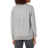 Cable Stitch Women’s Two Tone Polo Neck Open Collar V-Neck Sweater – Long Sleeve Relaxed Pullover Top(Heather Grey)
