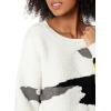 Cable Stitch Women’s Vintage Intarsia Pullover Sweater – Crewneck Long Sleeve Geometric Pattern Top(Multi-cream)