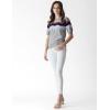 Cable Stitch Women’s Zig Zag Stitch Short Sleeve Sweater – Crewneck Soft Cotton Pullover Knit Top(Multi-grey)