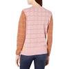 Cable Stitch Women’s Zig Zag Stripe Long Sleeve Sweater – Crewneck Cotton Colorblock Lightweight Pullover Knit Top(Multi-mustard)