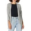 Cable Stitch Women’s Cocoon Open Front Cover-up Cardigan - Draped 3/4 Sleeve Lightweight Casual Lounge Hacci Knit Top(Marled Grey)