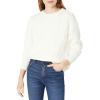 Cable Stitch Women’s Diamond Cable Crewneck Sweater – Long Sleeve Pullover Top(Ivory)