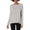 Cable Stitch Women’s Lightweight Long Sleeve Button Pullover Top(Marled Grey)