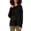 Cable Stitch Women’s Mixed Stitch Long-Sleeve Oversized Sweater – Soft Crewneck Slouchy Casual Pullover Top(Black)
