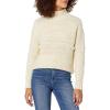 Cable Stitch Women’s Mixed Stitch Turtleneck Sweater – Mock Neck Fringe Raglan Long Sleeve Pullover Solid Color Top(Ivory)