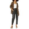 Cable Stitch Women’s Oversized Button Front Leopard Plaid Print Sweater Cardigan with Pockets - V-Neck Jacquard Coatigan(Multi Olive)