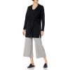 Cable Stitch Women’s Relaxed Fit Belt Robe Cardigan – Open Front Long Sleeve Lounge Wrap Knit Cover-Up Sweater Coatigan(Black)