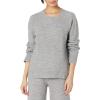 Cable Stitch Women’s Ribbed Crewneck Pullover Sweater – Casual Lounge Solid Reglan Long Sleeve Knit Top(Heather Grey)
