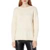 Cable Stitch Women’s Tie Back Sweater – Crewneck Long Sleeve Textured Striped Solid Color Pullover Knit Top(Birch)