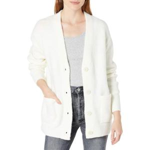 Cable Stitch Women’s Cozy Oversized Patch Pocket Cardigan – V-Neck Long Sleeve Button Front Sweater Coatigan(Ivory)