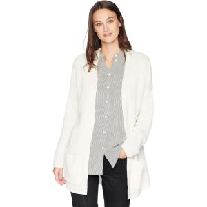 Cable Stitch Women’s Open Front Waffle Stitch Knit Cardigan – Long Sleeve Casual Sweater Coat with Pockets(White)