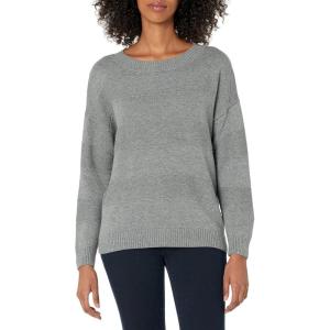 Cable Stitch Women’s Tie Back Sweater – Crewneck Long Sleeve Textured Striped Solid Color Pullover Knit Top(Heather Grey)