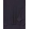 Cable Stitch Women’s Bishop Sleeve V-Neck Sweater Top – Shaker Knit Solid Color Long Sleeve Pullover(Navy)