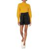 Cable Stitch Women’s Cable Sleeve Ribbed Sweater – Mock Neck Long Blouson Lantern Sleeve Pullover Top(Marigold)