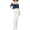 Cable Stitch Women’s Colorblock Boxy Pullover Sweater Top – Crewneck Long Sleeve Casual Lightweight Cotton Knitwear(Multi-navy)