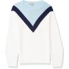 Cable Stitch Women’s Geometric Colorblock Sweater – Crewneck Long Sleeve Oversized Drop Shoulder Chevron Pattern Pullover Top(Multi)