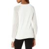 Cable Stitch Women’s Lightweight Pointelle Sleeve V-Neck Sweater – Long Sleeve Solid Pullover Knit Top(White)