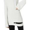 Cable Stitch Women’s Long-Sleeve Cutout Sweater – Long Bell Sleeve Lightweight Knitted Pullover Top(Light Grey)