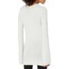 Cable Stitch Women’s Long-Sleeve Cutout Sweater – Long Bell Sleeve Lightweight Knitted Pullover Top(Light Grey)