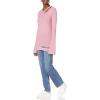 Cable Stitch Women’s Long-Sleeve Cutout Sweater – Long Bell Sleeve Lightweight Knitted Pullover Top(Purple Dust)