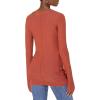 Cable Stitch Women’s Long-Sleeve Cutout Sweater – Long Bell Sleeve Lightweight Knitted Pullover Top(Spice)