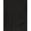 Cable Stitch Women’s Mock Neck Braided Cable Sweater – Soft Long Sleeve Solid Color Textured Loose Pullover Knit Top(Charcoal)