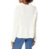 Cable Stitch Women’s Mock Neck Braided Cable Sweater – Soft Long Sleeve Solid Color Textured Loose Pullover Knit Top(Cream)