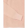 Cable Stitch Women’s Twisted Cold Shoulder Sweater – Crewneck Open Sleeve Shaker Stitch Solid Pullover Knit Top(Rose)