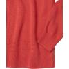 Cable Stitch Women’s Dropped Shoulder Crewneck Sweater – Puff Lantern Pleated Long Sleeve Solid Color Pullover Top(Burnt Red)