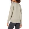Cable Stitch Women’s Dropped Shoulder Crewneck Sweater – Puff Lantern Pleated Long Sleeve Solid Color Pullover Top(Taupe)