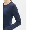 Cable Stitch Women’s Pointelle Sleeve Lightweight Sweater – Long Sleeve Crewneck Lace Pullover Top(Navy)