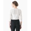 Cable Stitch Women’s Pointelle Sleeve Lightweight Sweater – Long Sleeve Crewneck Lace Pullover Top(White)