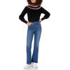 Cable Stitch Women’s Striped Ribbed Mock Neck Sweater – Long Blouson Sleeve Contrast Colorblock Yoke Pullover Knit Top(Black)