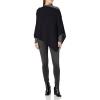 Cable Stitch Women’s Lightweight Poncho – Boat Neck/V-Neck Pointelle Sweater Tunic Pullover Knit Cape Cover-up Top(Navy)